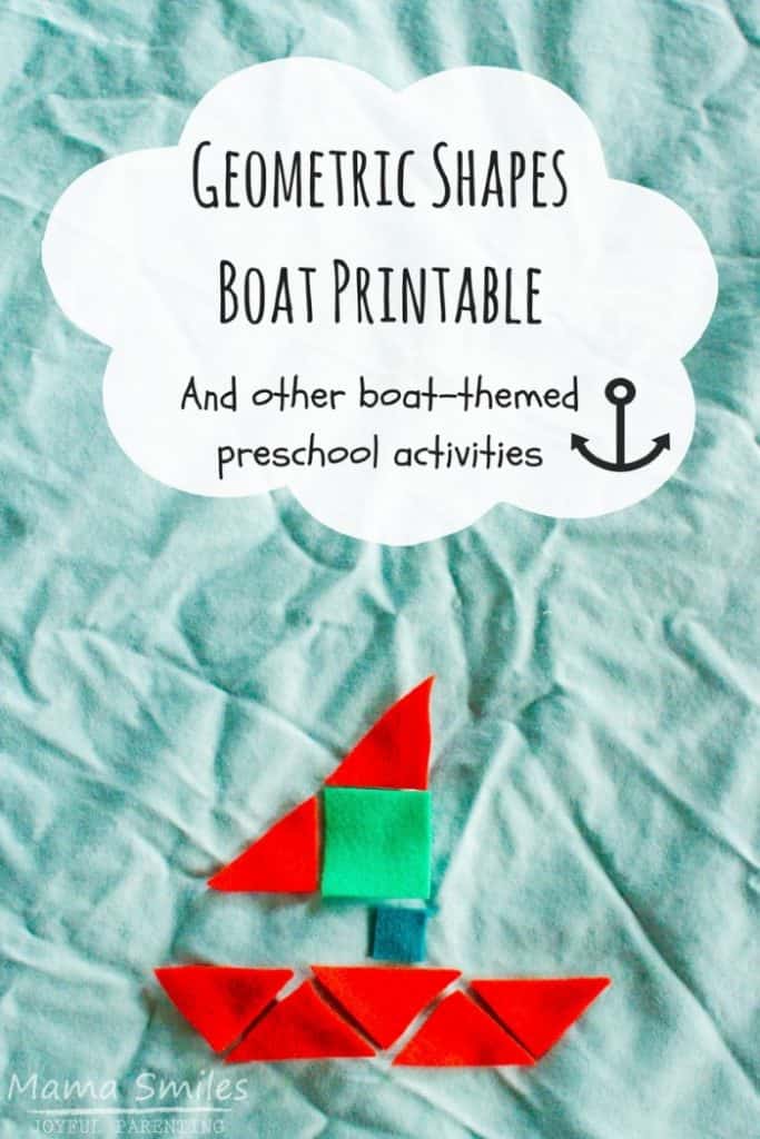 Boat themed preschool learning activities for kids