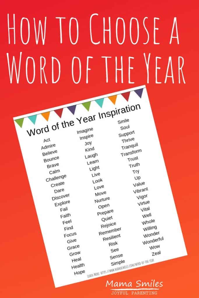 How do you choose a word of the year? Use this printable to get started! #wordoftheyear #newyear #kidsactivities
