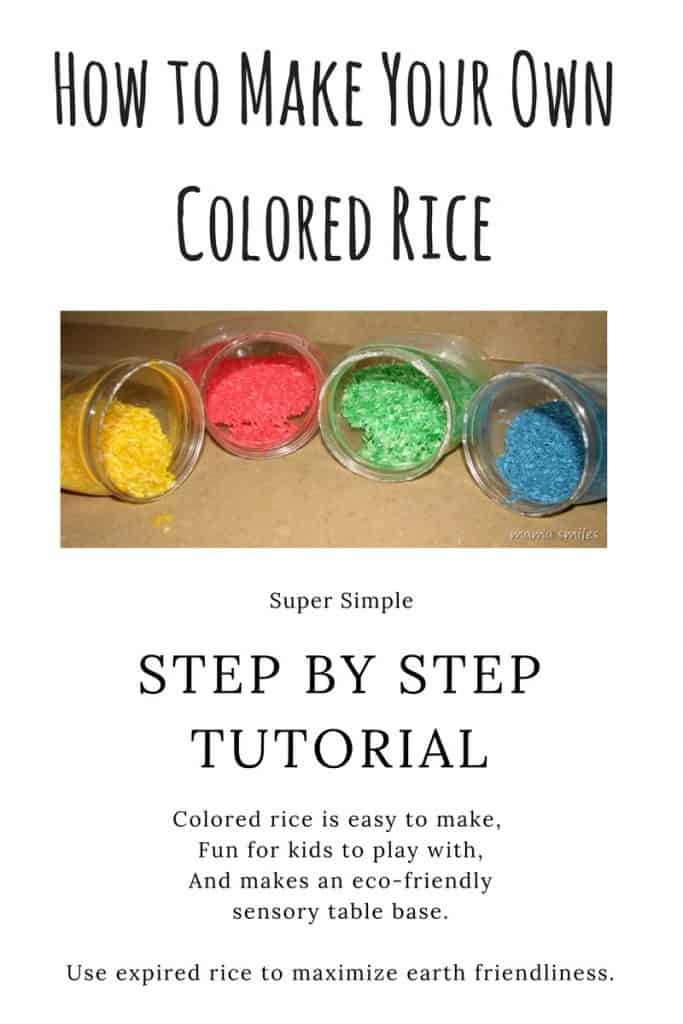 DIY colored rice tutorial