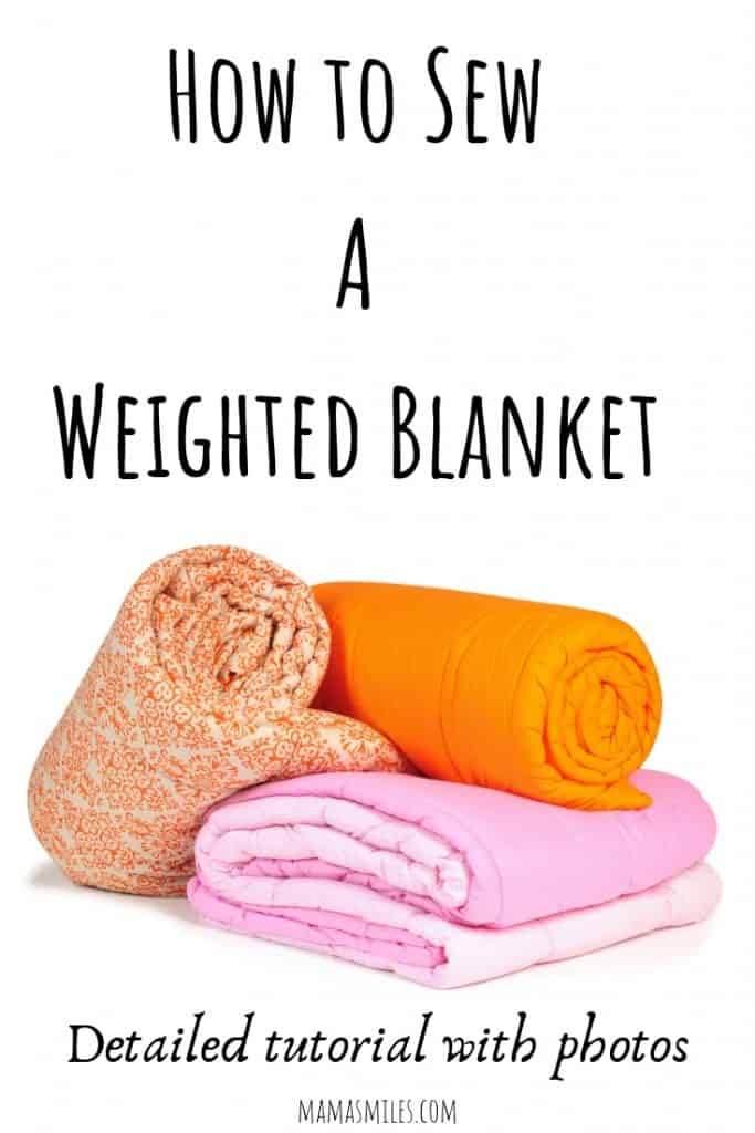 Sewing tutorial on how to make a weighted blanket. Detailed instructions on how to sew a sensory blanket. #sensoryblanket #spd #weightedblanket #tutorial #diy
