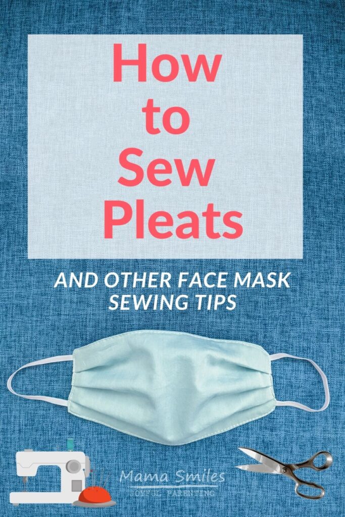 how to sew face mask pleats