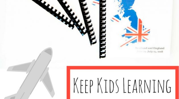 Keep kids learning on the road with this DIY travel journal. Develop writing and enhance travels by encouraging kids to remember details of their experiences. #travelwithkids #worldschooling #mkbkids #kidsactivities #stopthesummerslide #travelmom #homeschool
