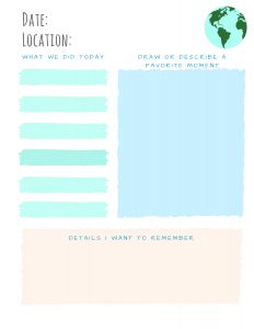 DIY travel journal printable - learn on the road!