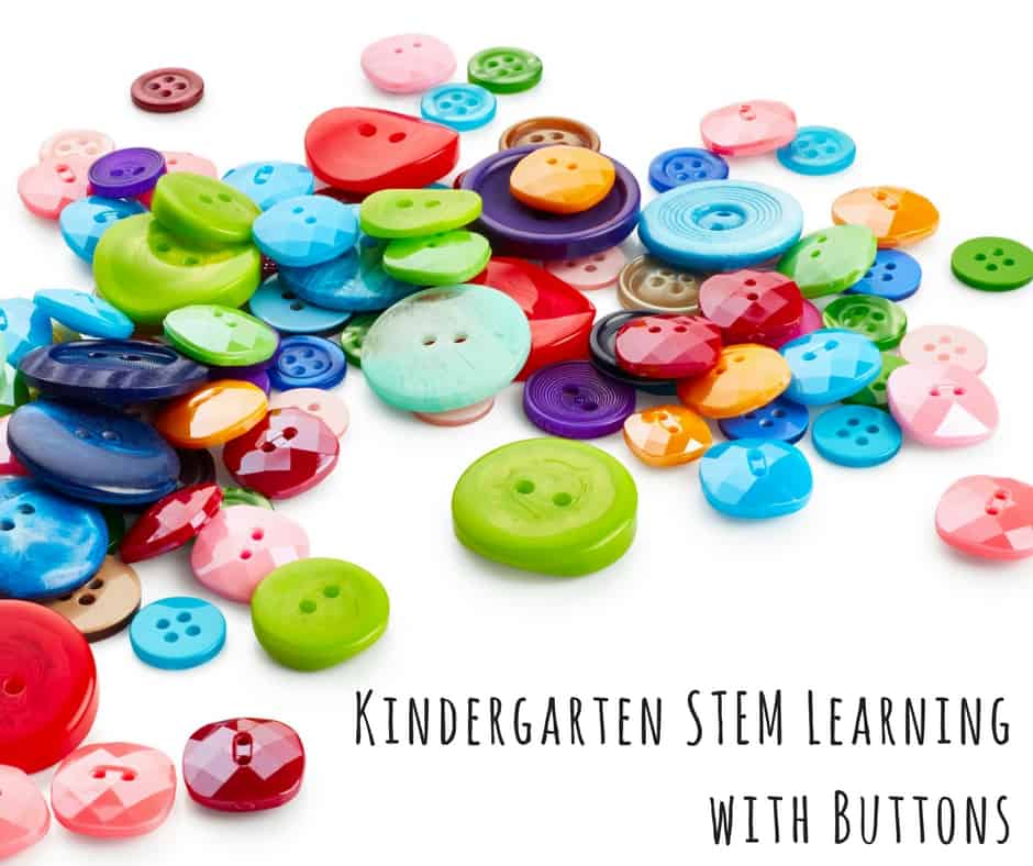 It's amazing how many fun STEM activities for kindergarten you can come up with using a box of buttons! Create an entire learning unit using only buttons.