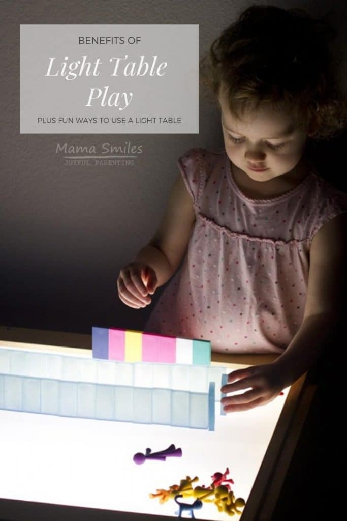 Children love light tables! Learn the benefits of light tables in preschools and beyond, plus read how you can make your own. Post also includes recommended toys for light tables.
