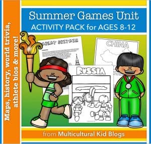 Fun activities for kids to go along with the summer games.