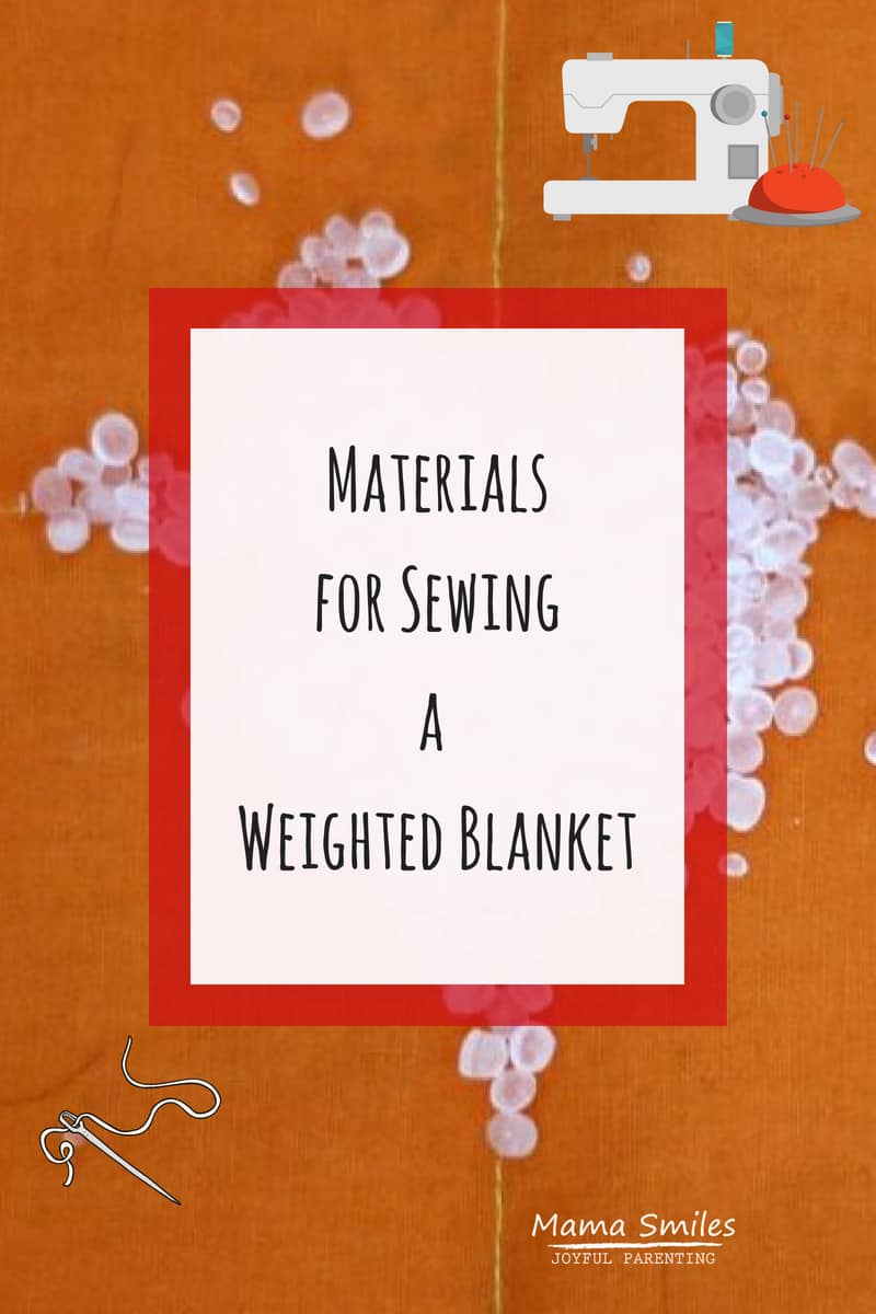 Choosing the right materials is an important part of sewing a weighted blanket. This post on what weighted therapy blankets are made out of has everything you need to know. #weightedblankets #spd #anxiety #diy #sewing #therapyblankets