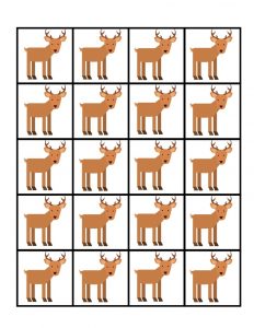 Reindeer tags printable - can be used to make matching games also. Free printable.
