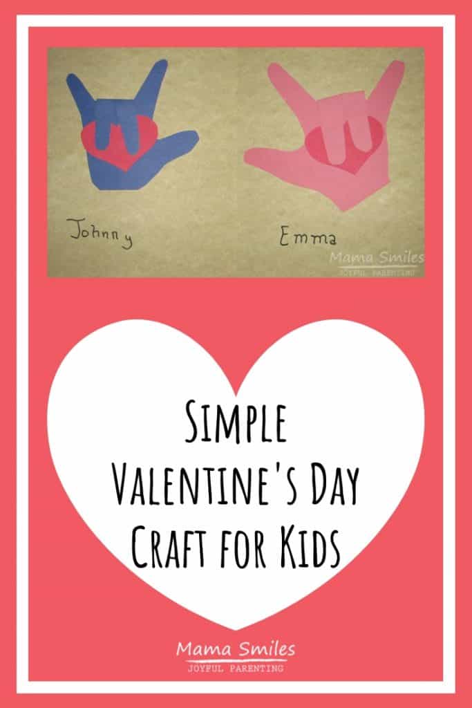 An adorable handprint card for kids to make for Father's Day or Valentine's Day. #kidcrafts #ece #preschool