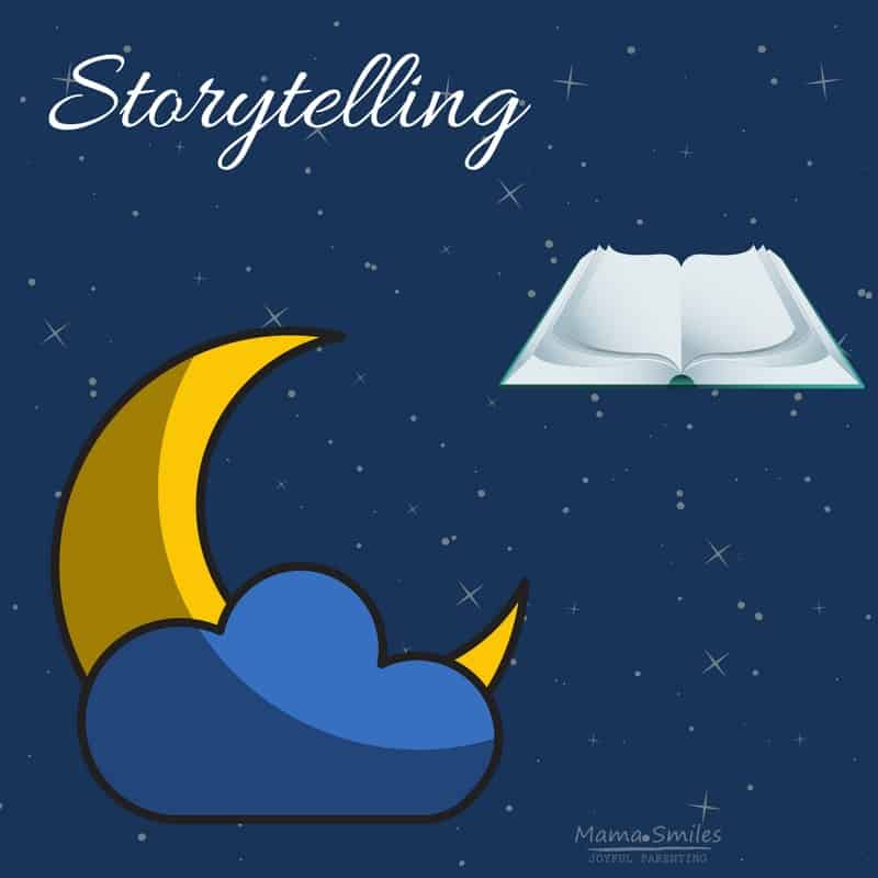 Bedtime storytelling routine to help kids get ready for bed.