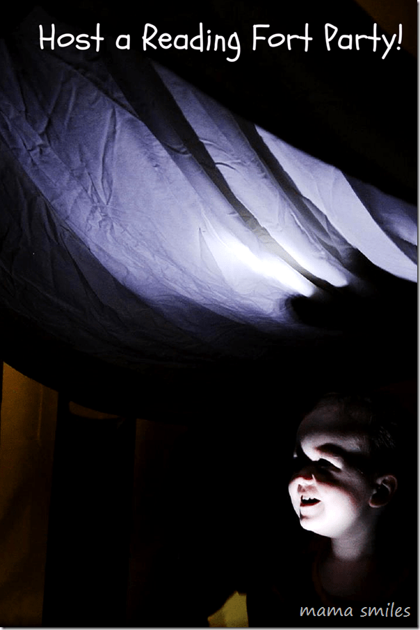 Celebrate books with a reading fort party!