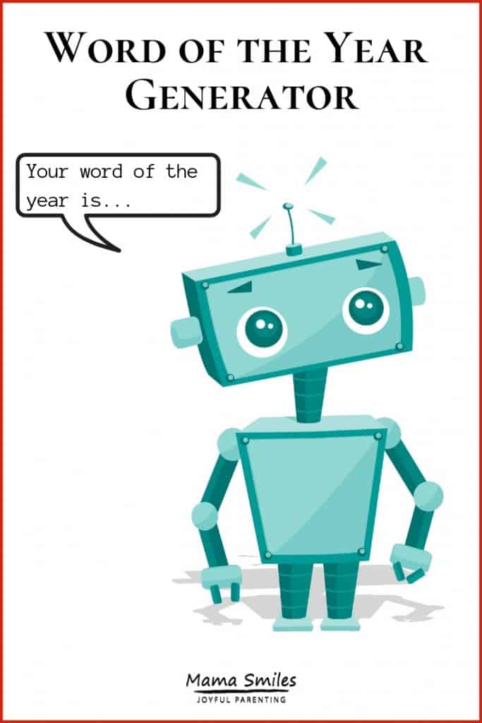 Looking for a fun way to choose a Word of the Year for 2020? Try this fun Word of the Year Generator!  Find your perfect word at the click of a button. #wordoftheyear #newyear #happynewyear #newyearswithkids