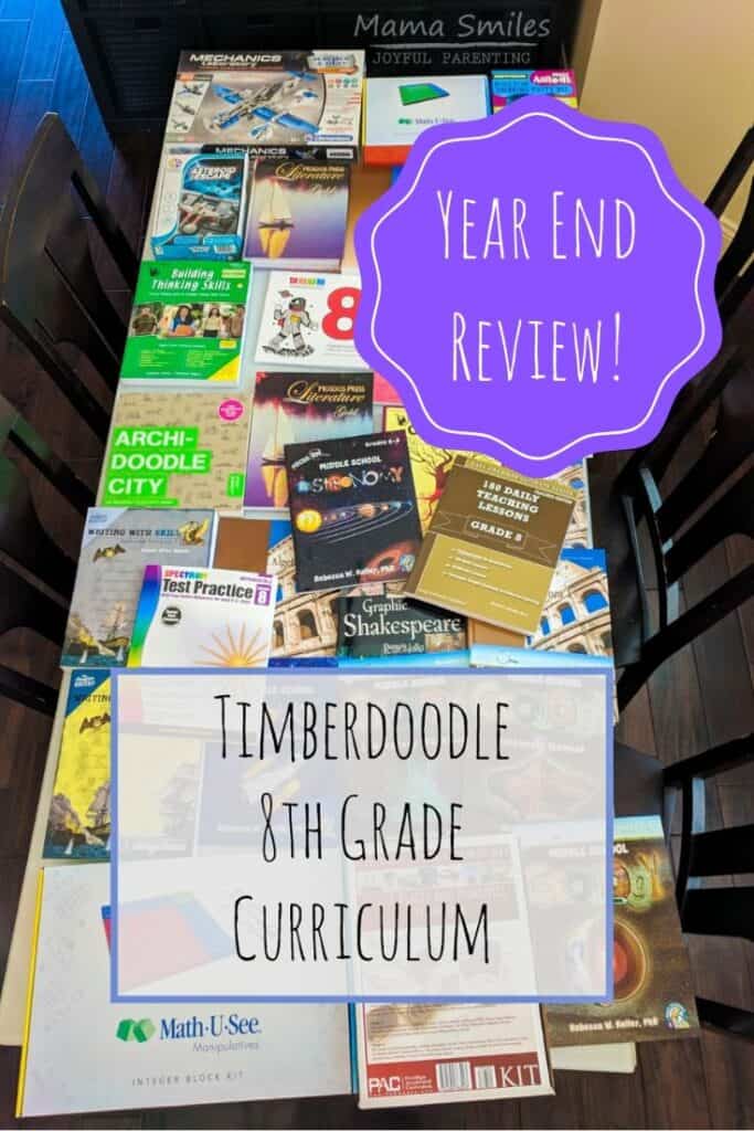 Our review of the Timberdoodle non-religious 8th grade curriculum kit.