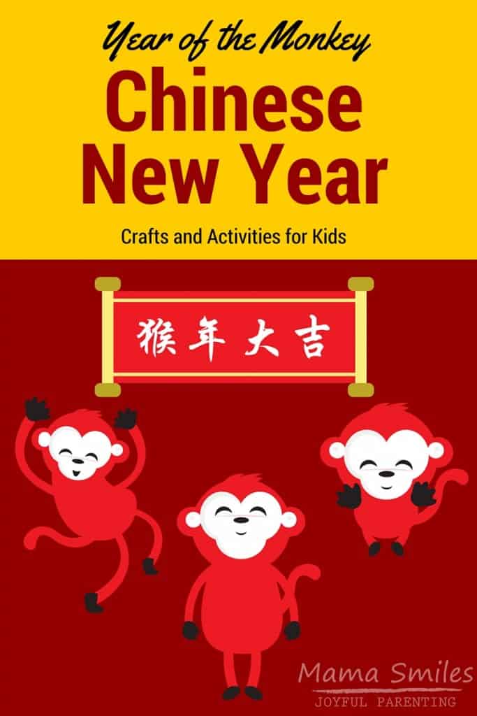 Chinese New Year crafts and activities for kids for the Year of the Monkey.
