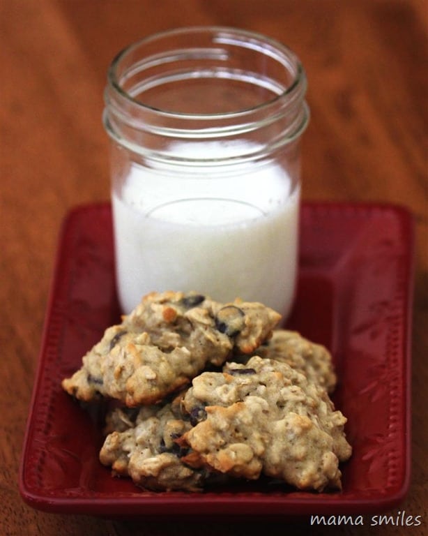 I love cookies that taste delicious but have some nutritional benefit as well. These chewy banana oatmeal chocolate chip cookies are pretty healthy – as far as cookies go – and my entire family loves them!