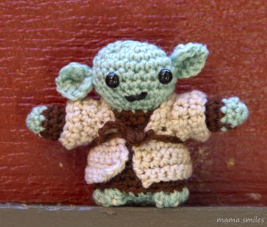Crochet Yoda made using the Star Wars Crochet kit. Easy to make, and so cute!