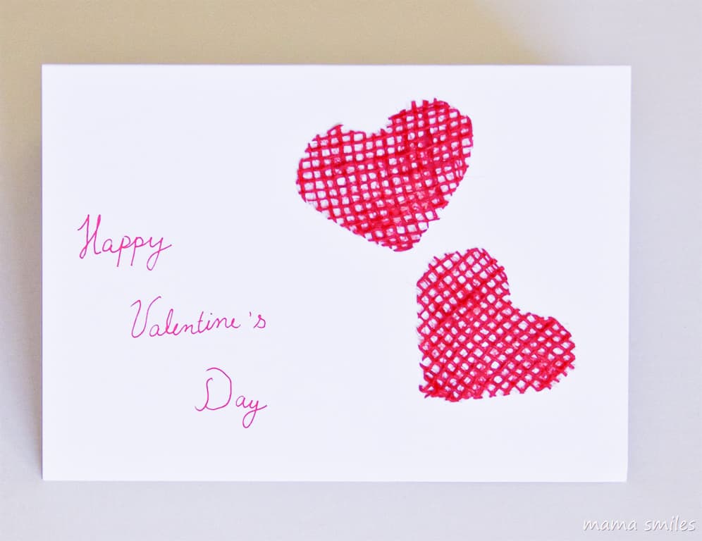 DIY Burlap Valentine's Day card