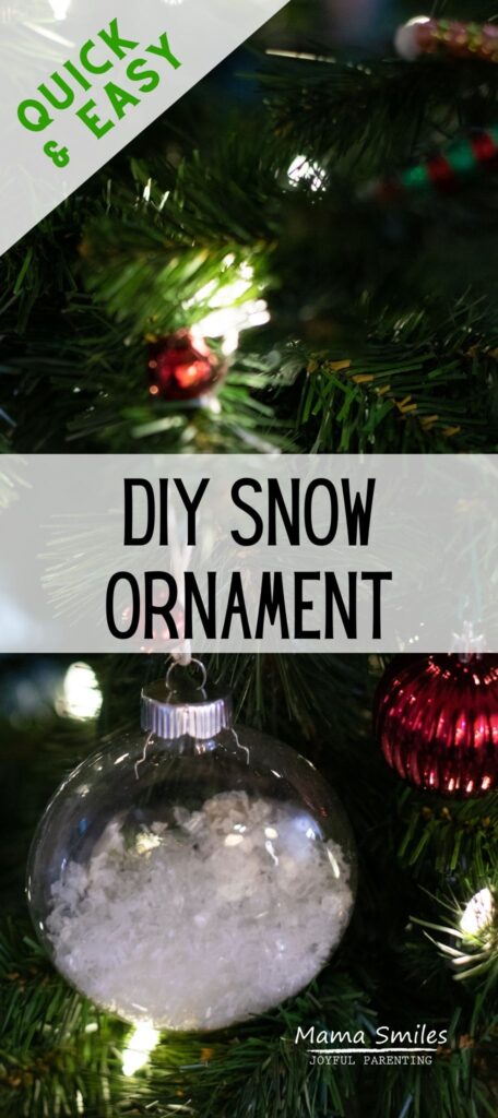 DIY snow tree ornament