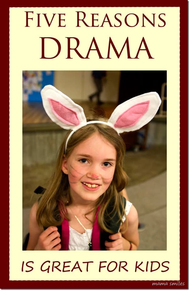 Drama helps kids develop empathy, focus, self-expression, and teamwork through safe risk taking. Learn all about these five reasons drama is great for kids!