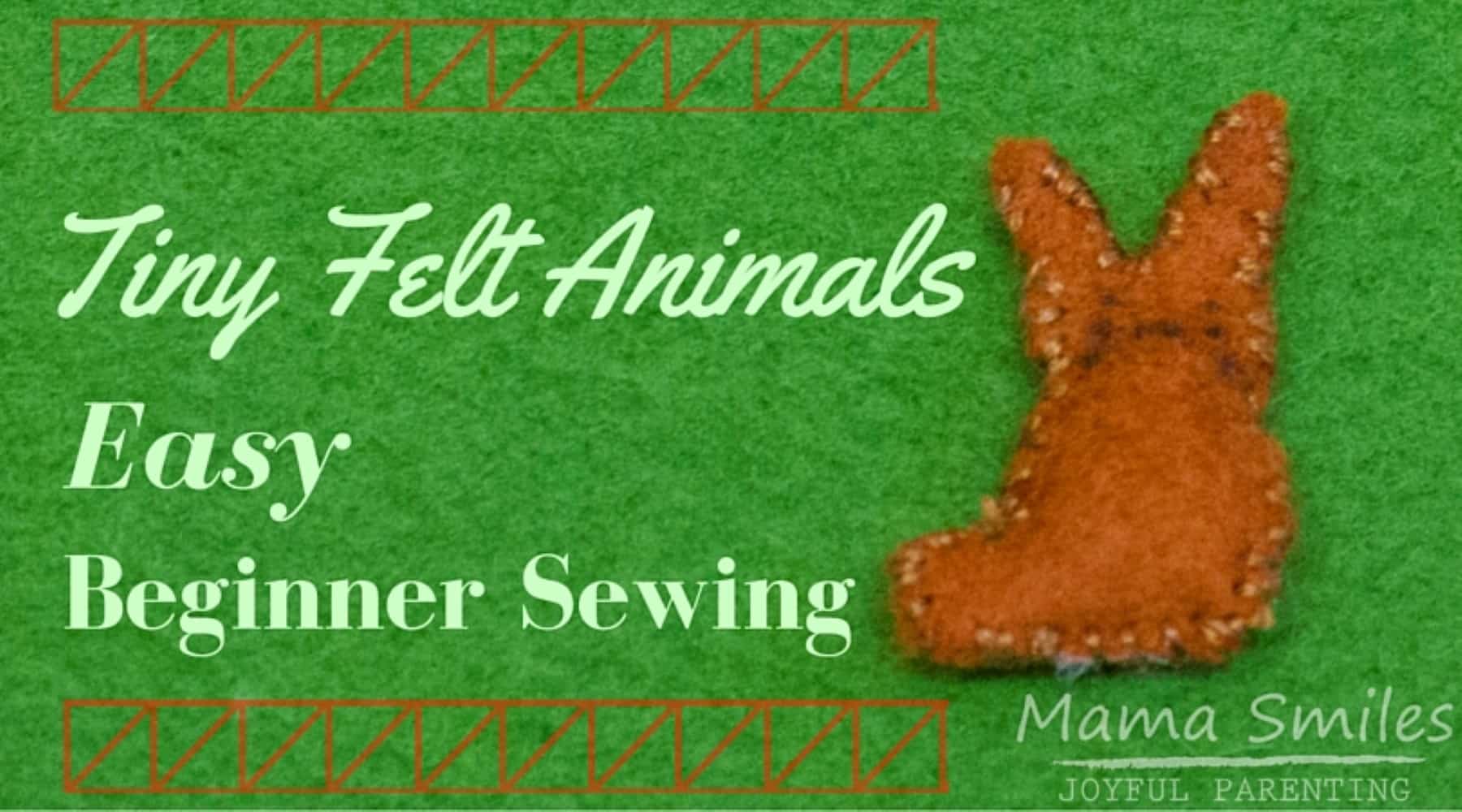 These tiny felt animals make the perfect quick and easy first sewing project