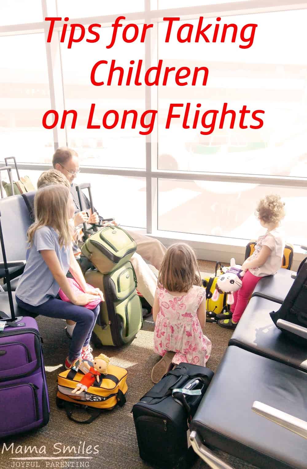 Tips for taking kids on long flights.