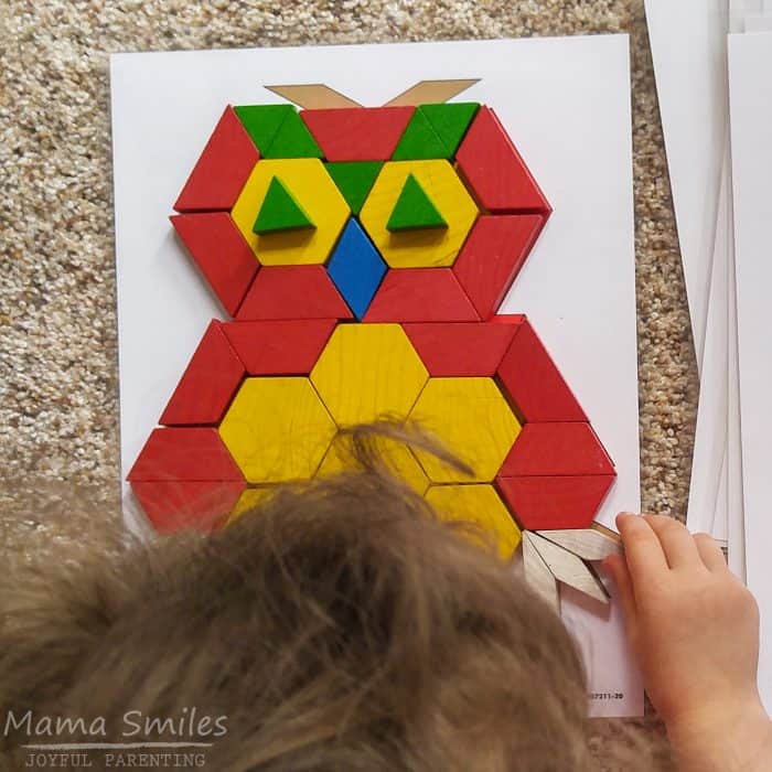 Pattern block fun for preschoolers