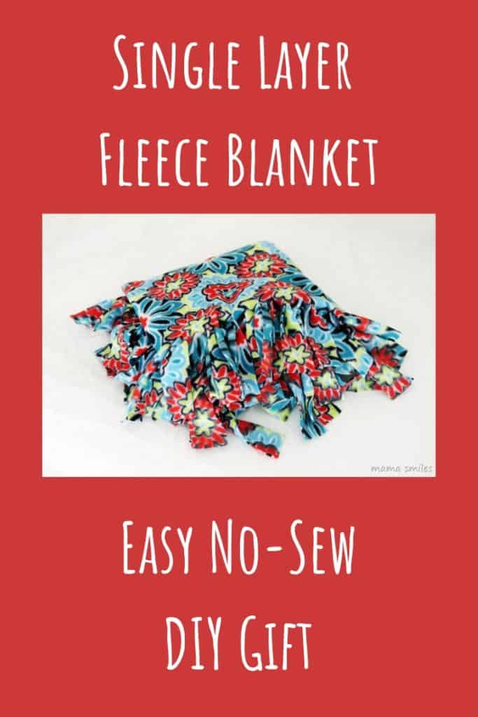 This single layer no-sew fringed fleece blanket makes a wonderful quick and easy DIY gift. #handmadechristmas #DIYgifts #diyholidays #fleece #easycrafts #nosew 