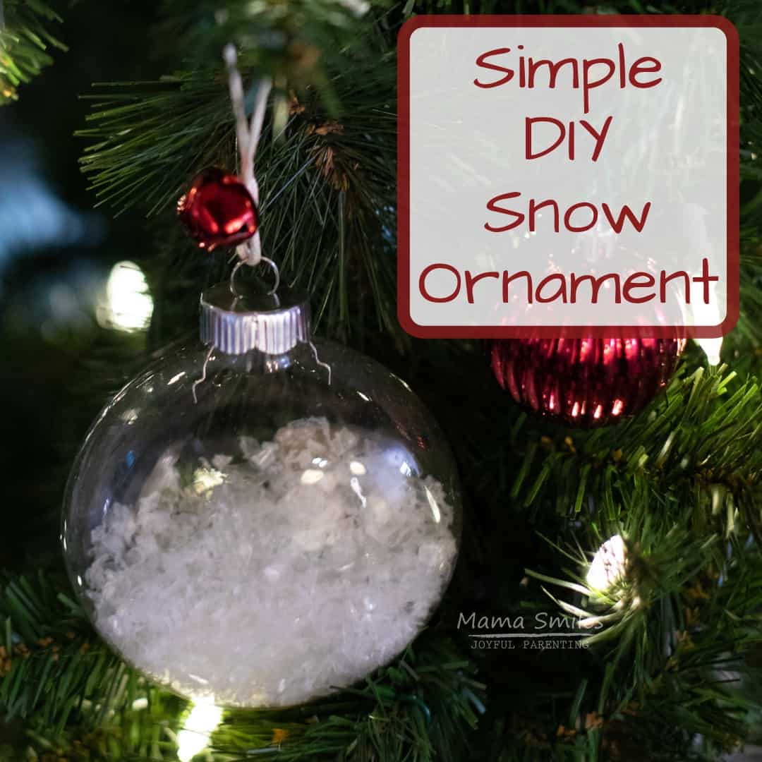 DIY snow ornament